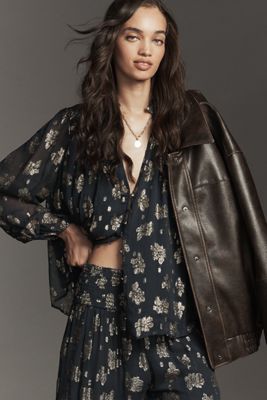 The Estela Sheer Embellished Blouse