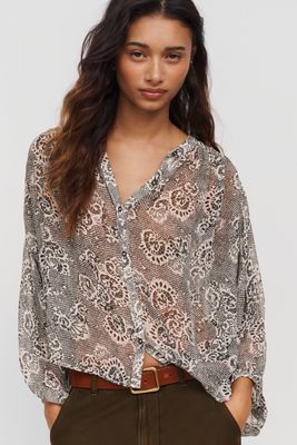 Pilcro Sidney Shrunken Batwing Blouse 
