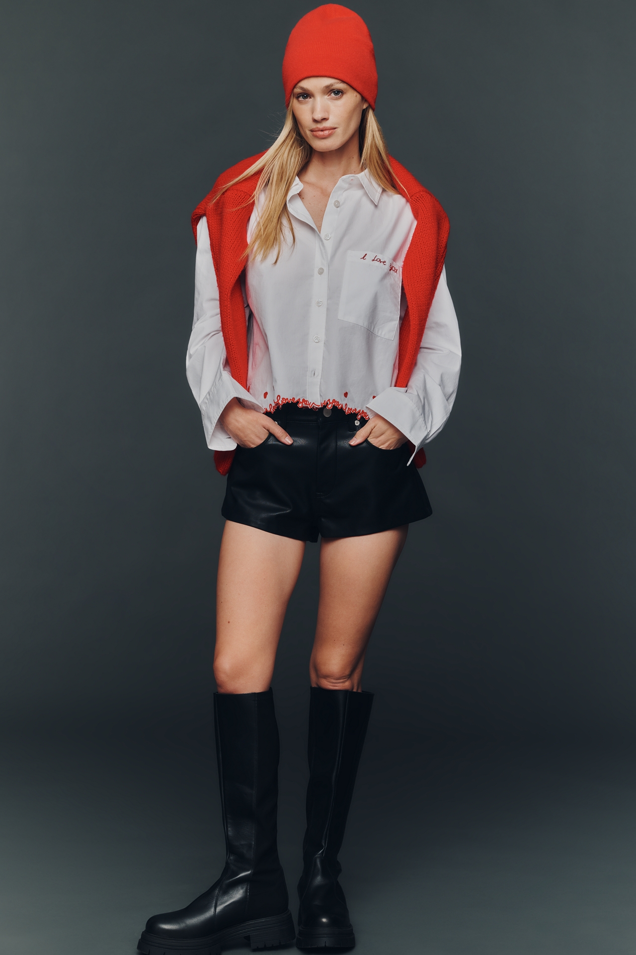 Maeve Cropped Buttondown Shirt
