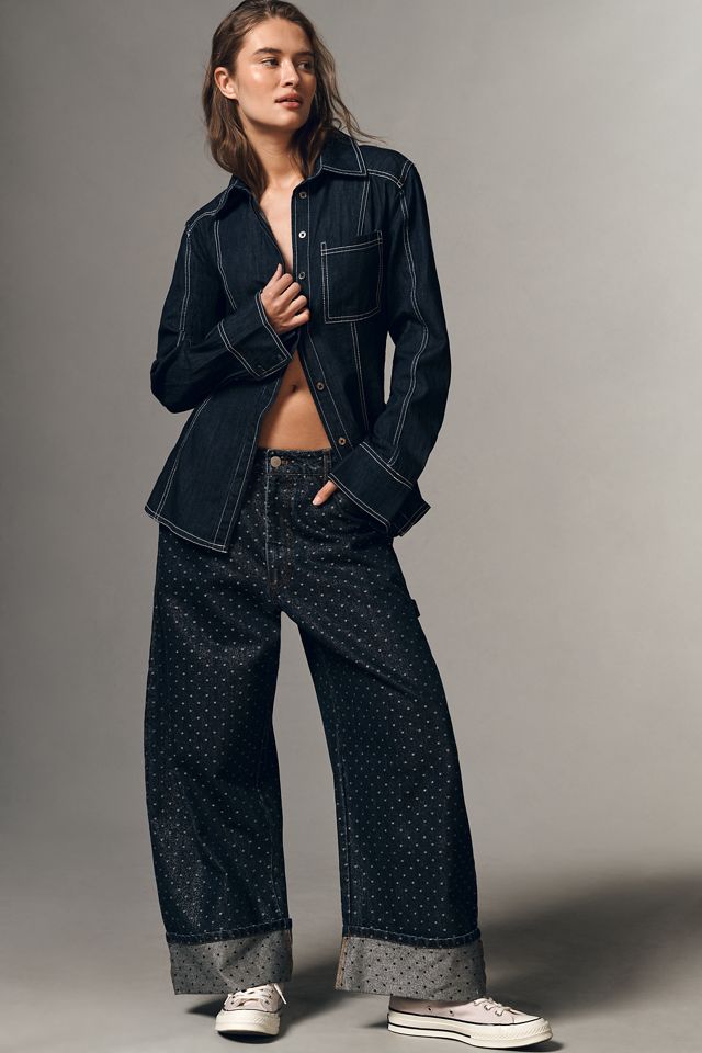 Pilcro Long-Sleeve Denim Buttondown Shirt #2