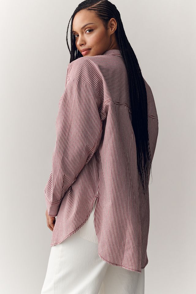 Pilcro Heart Pocket Long-Sleeve Buttondown Shirt #5