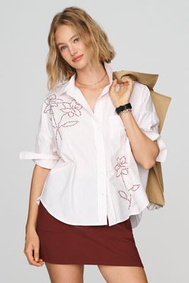 Maeve Mabel Boxy Oxford Shirt