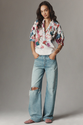 Darcey Popover Swing Top By Anthropologie