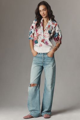 The Darcey Popover Swing Top | Anthropologie