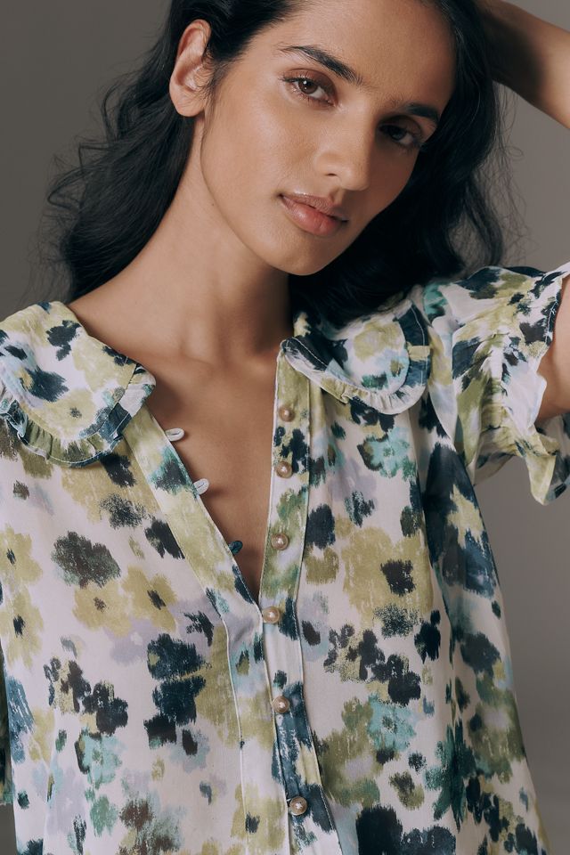 Keira Sheer Blouse by Pilcro | Anthropologie