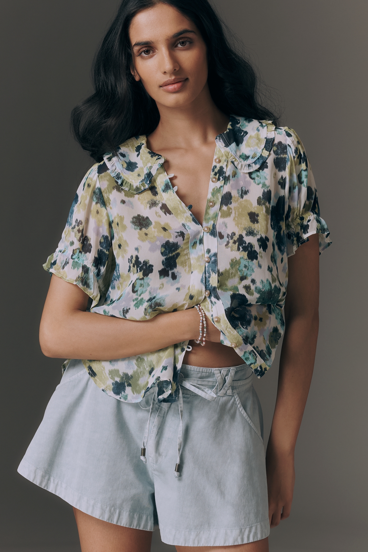 The Keira Sheer Blouse by Pilcro