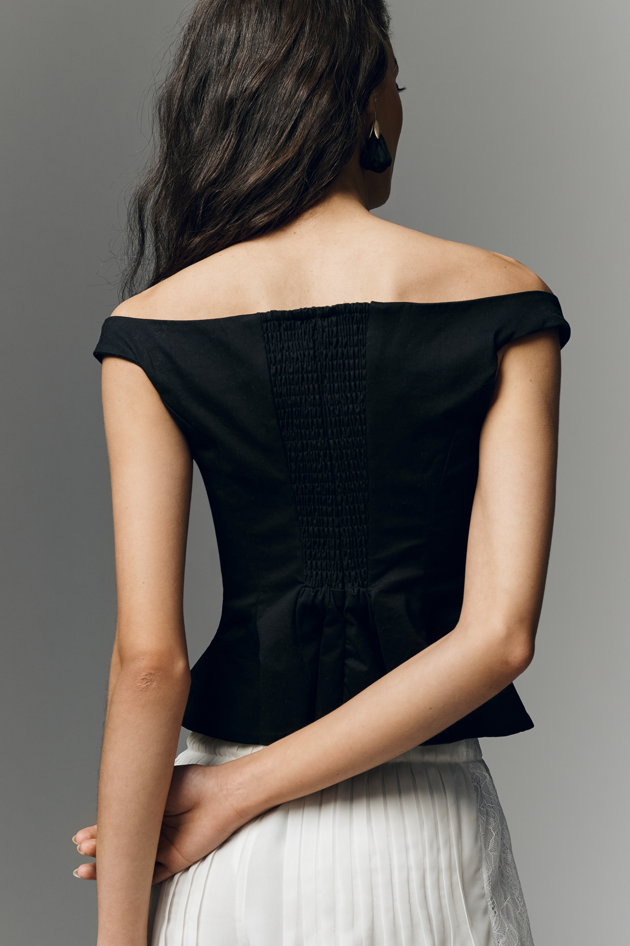 Maeve Twofer Peekaboo Off-Shoulder Top