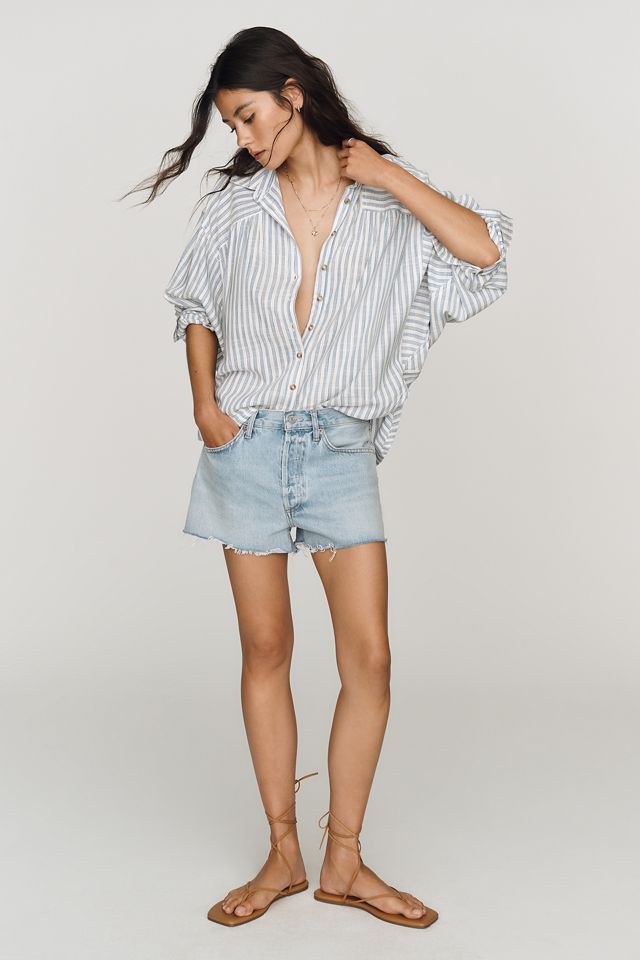 Pilcro Issy Batwing Buttondown Shirt | Anthropologie