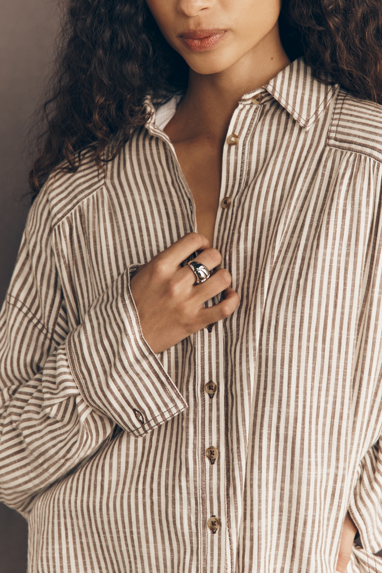 Pilcro Issy Batwing Buttondown Shirt