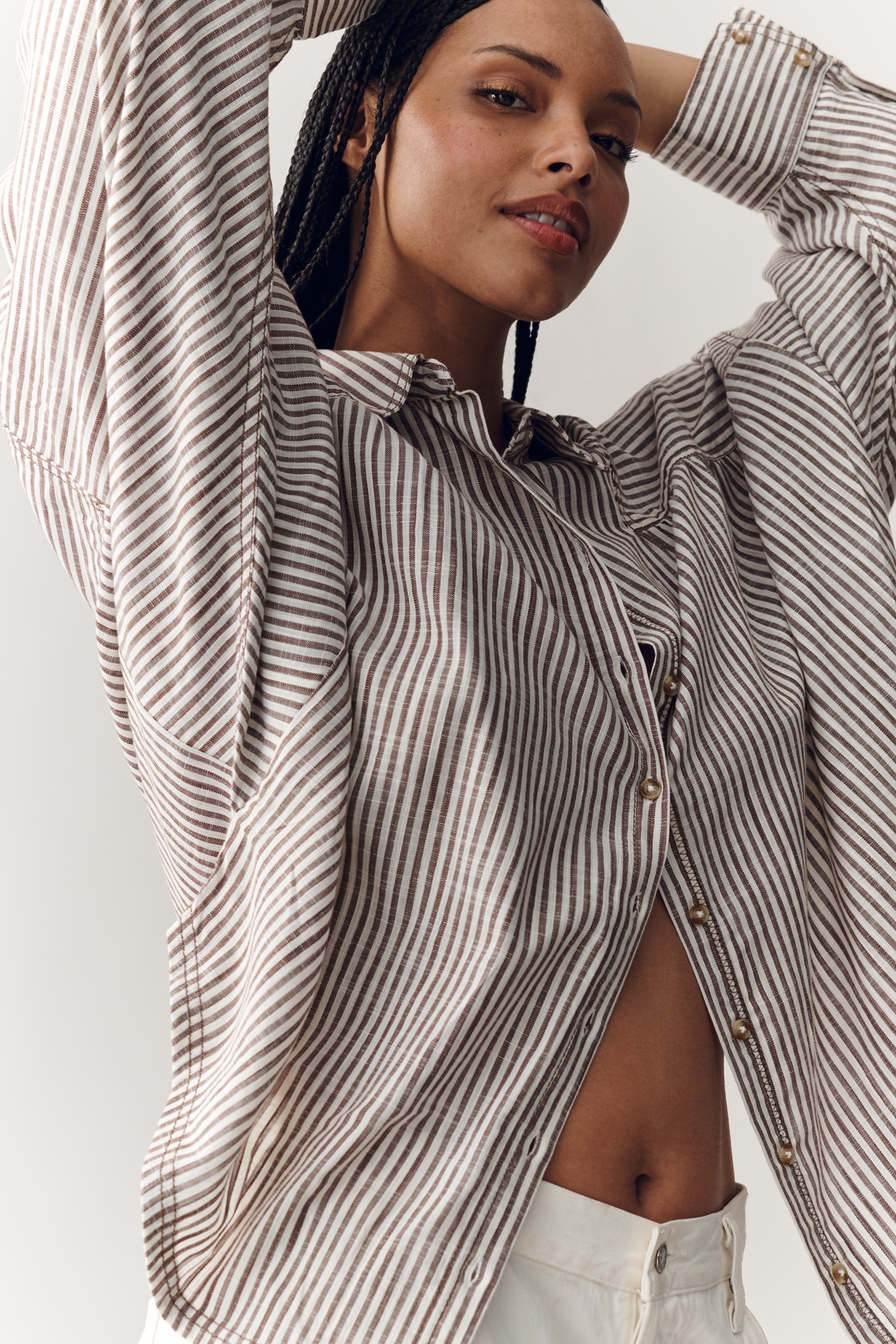 Pilcro Issy Batwing Buttondown Shirt