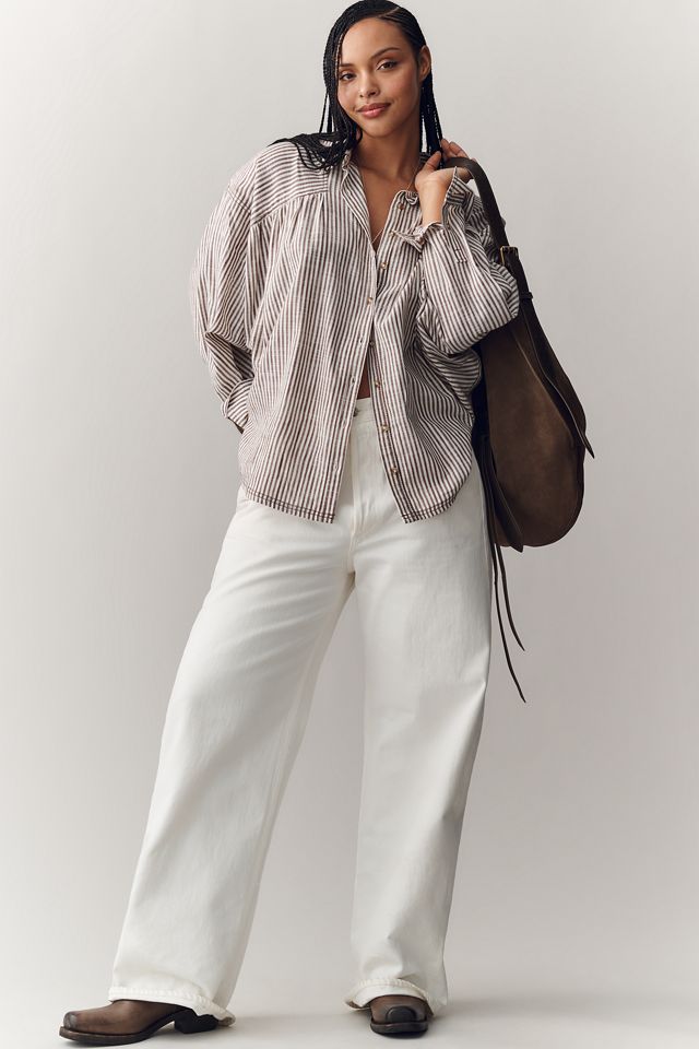 Issy Batwing Buttondown Shirt by Pilcro | Anthropologie