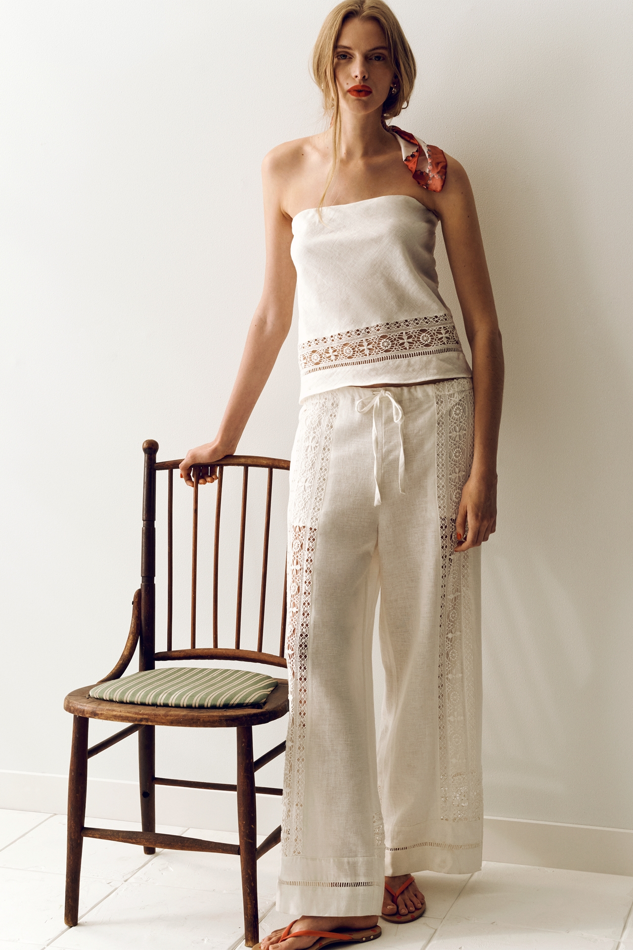 By Anthropologie Linen Blend Tube Top