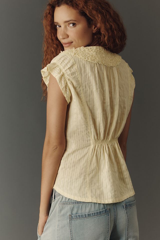 Pilcro Cinched Wedge Top #1