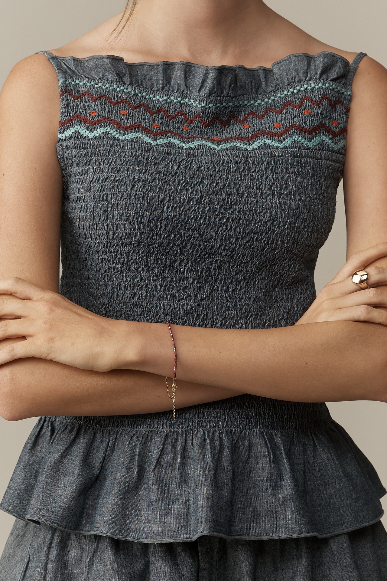 By Anthropologie Cotton Smocked Tank