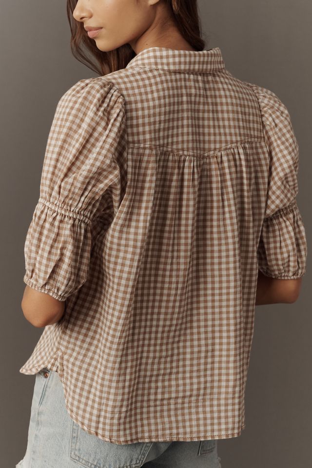 Tallulah Puff Sleeve Buttondown Top by Pilcro | Anthropologie
