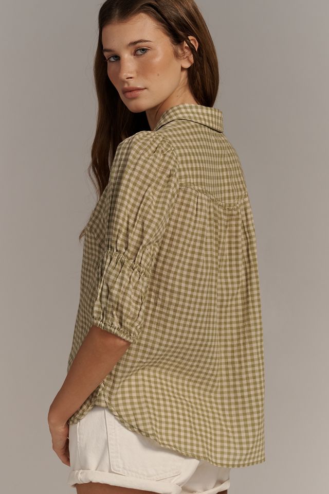 Tallulah Puff Sleeve Buttondown Top by Pilcro #1
