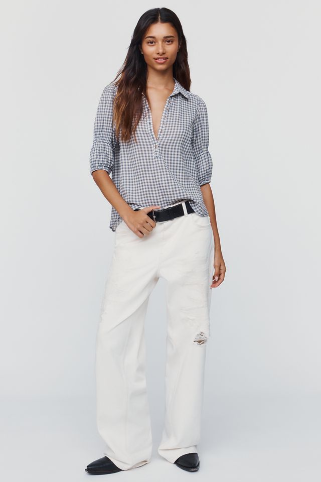 Pilcro Tallulah Puff Sleeve Blouse #1