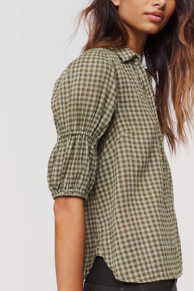 Tallulah Puff Sleeve Buttondown Top by Pilcro #1