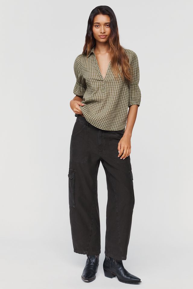 Tallulah Puff Sleeve Buttondown Top by Pilcro #2