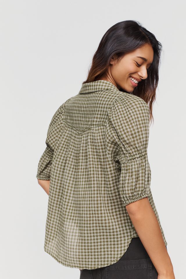 Tallulah Puff Sleeve Buttondown Top by Pilcro #3