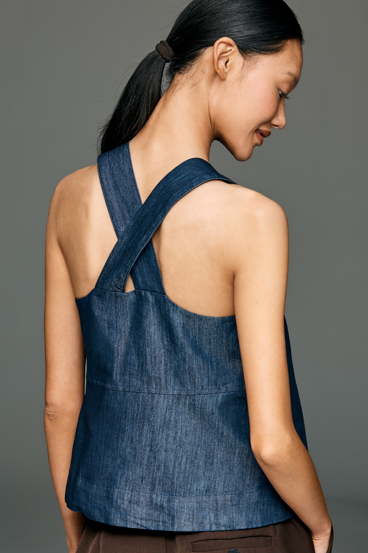 Maeve Cross-Back Apron Shirt