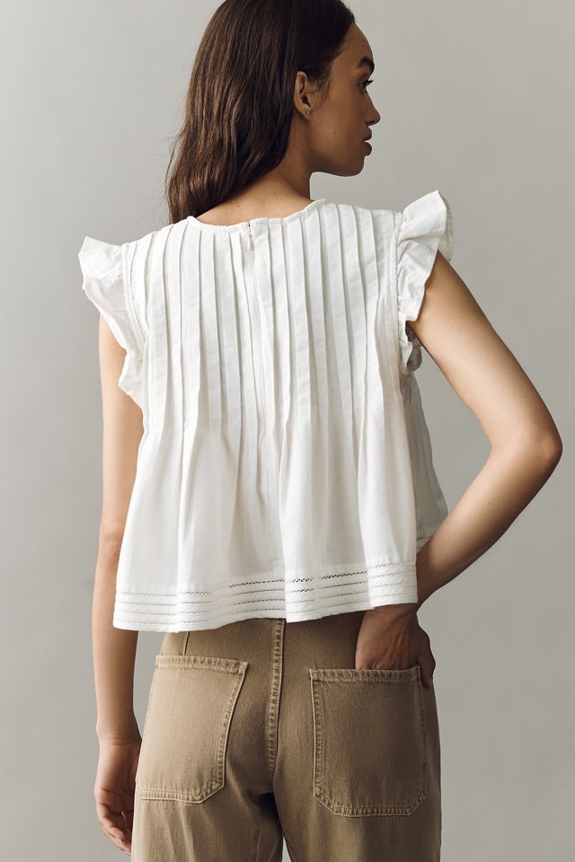 Pilcro Jade Cotton Linen Blouse #4
