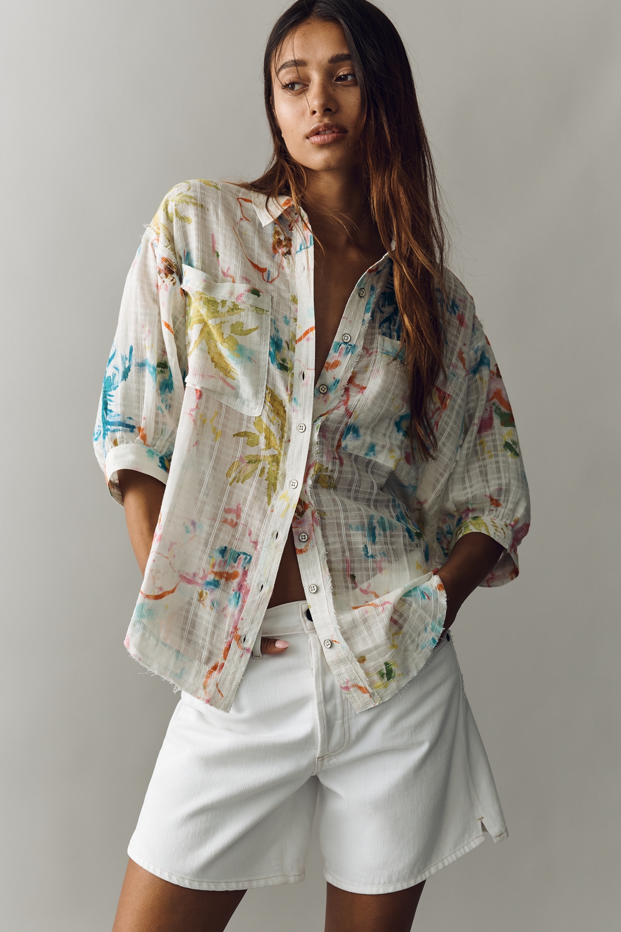 Pilcro 100% Cotton Summer Buttondown Shirt