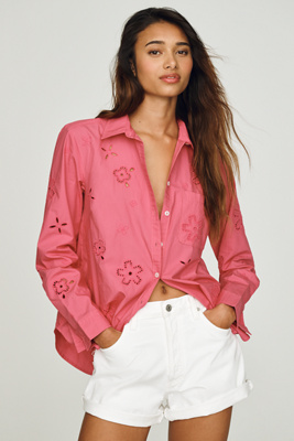 Kate Classic Eyelet Buttondown Shirt by Maeve | Anthropologie