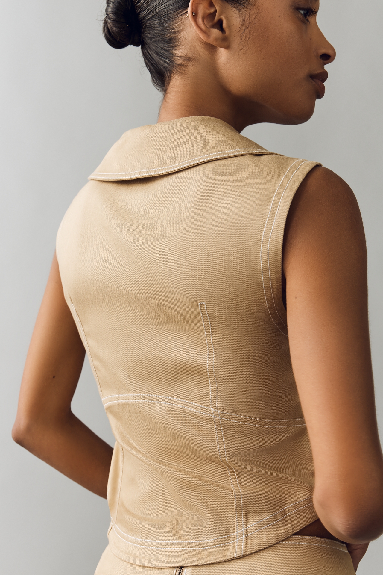 By Anthropologie Zip-Front Vest