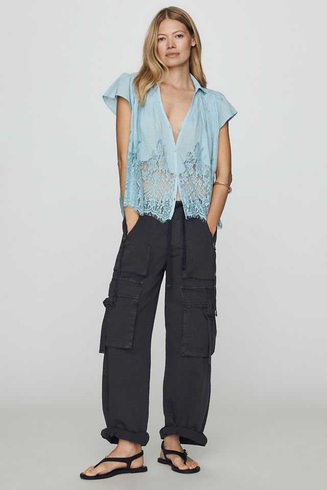 Chemise boutonnée en dentelle de coton By Anthropologie #2