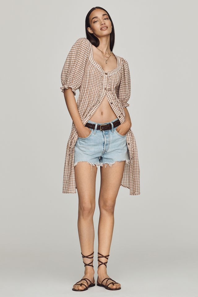 Pilcro Cotton Puff-Sleeve Tunic #1
