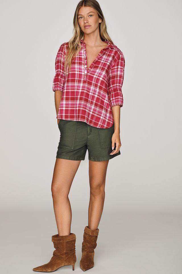 Pilcro Tallulah Puff Sleeve Buttondown Top #2