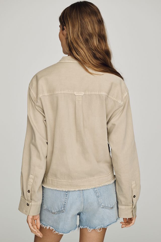 Pilcro Cotton Funnel-Neck Zip-Front Top #4
