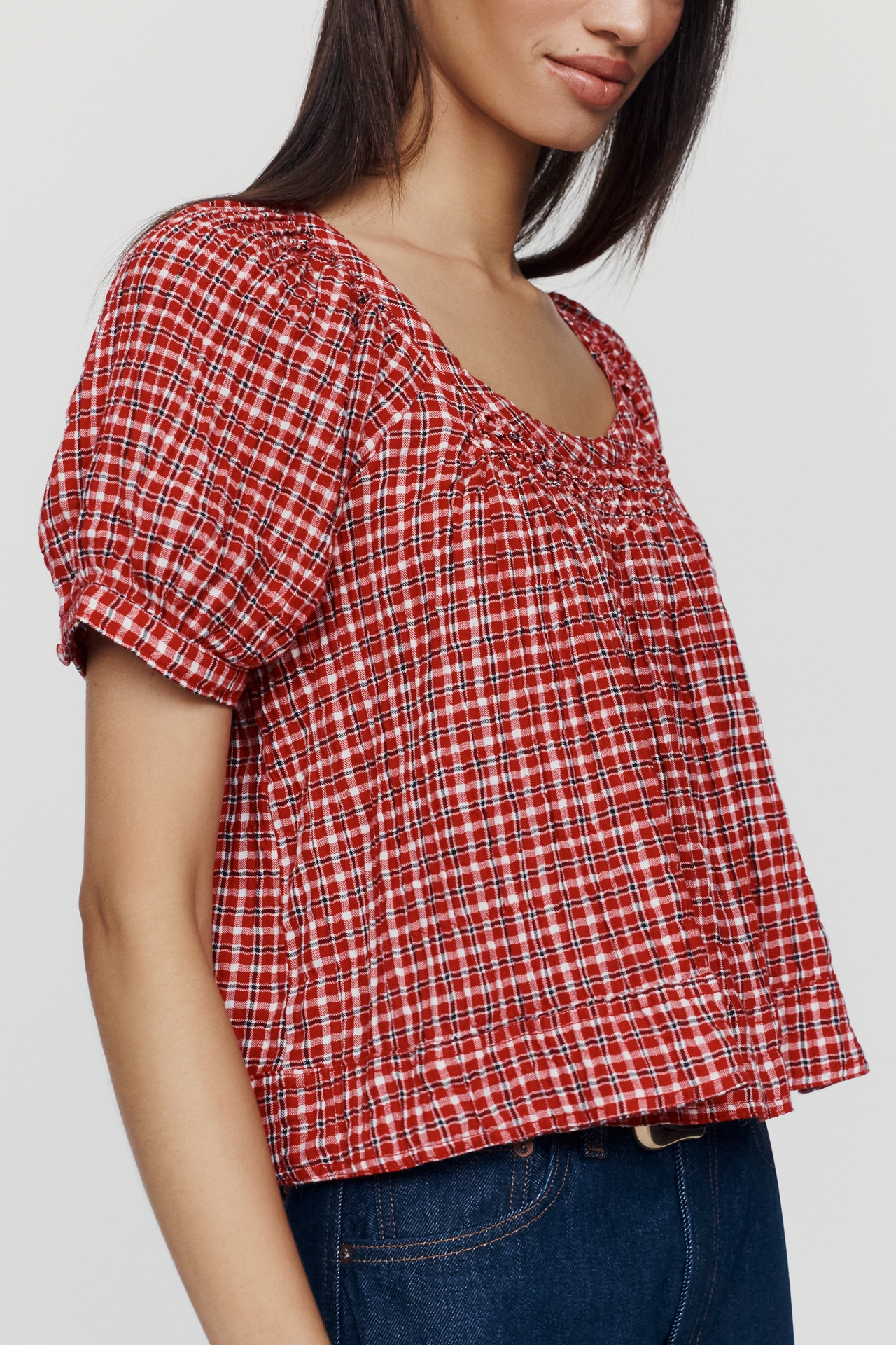 Pilcro Smocked Swing Blouse