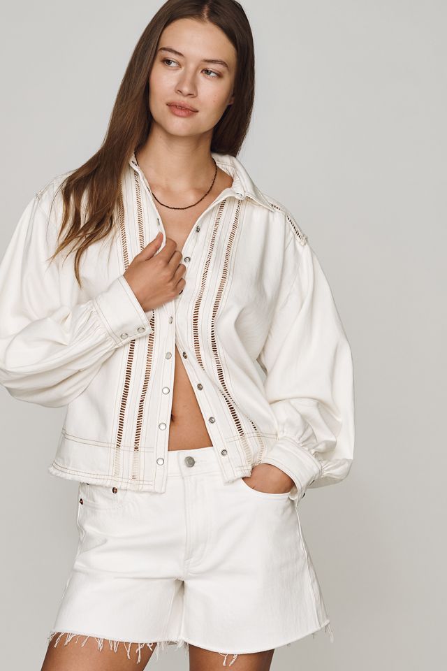 Pilcro Cotton Lace Buttondown Shirt #2