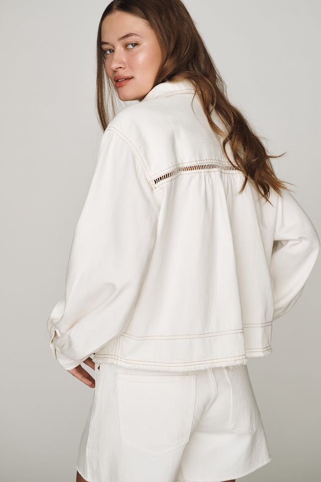 Pilcro Cotton Lace Buttondown Shirt #3