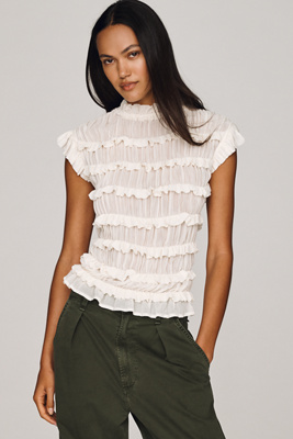 By Anthropologie Layered Ruffle Top