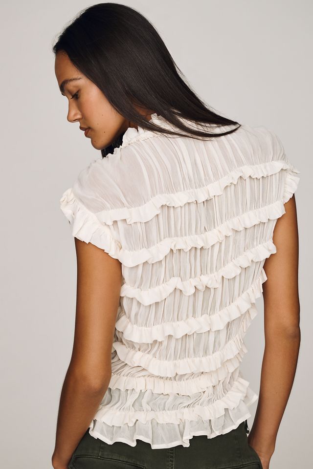 By Anthropologie Layered Ruffle Top #2