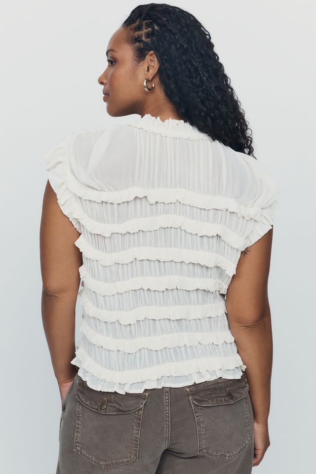 By Anthropologie Layered Ruffle Top #7