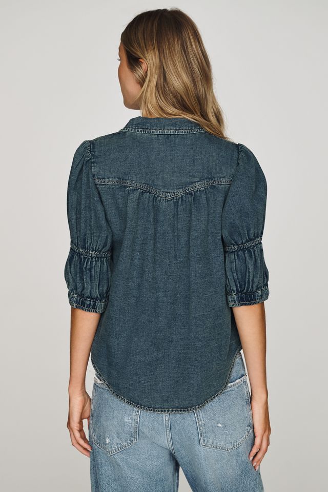 Pilcro Tallulah Cotton Denim Buttondown Top #2