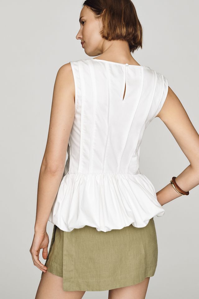 By Anthropologie Bubble-Hem Peplum Top #2