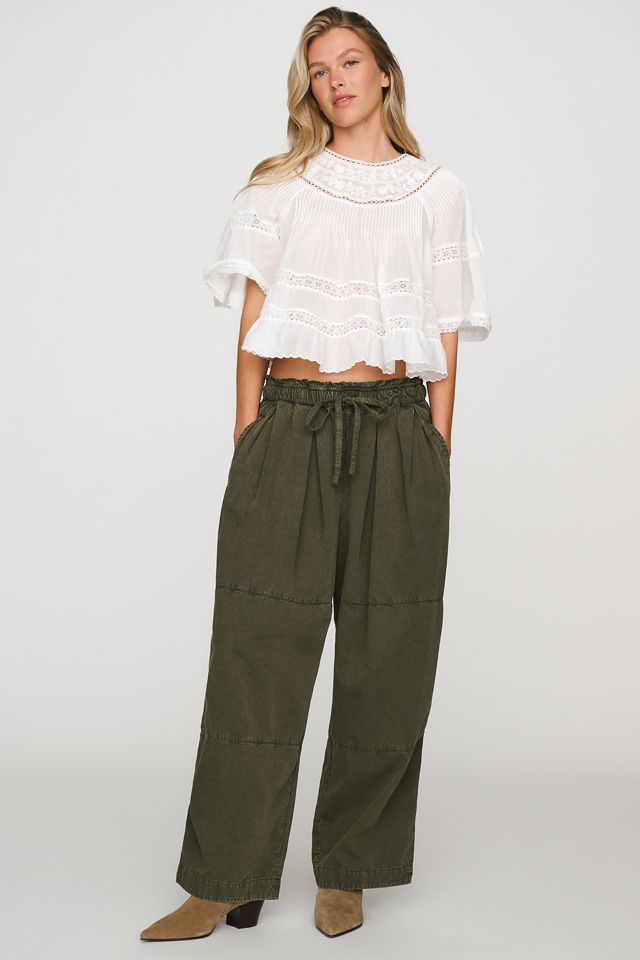 Blouse évasée à volants en 100% coton By Anthropologie #2