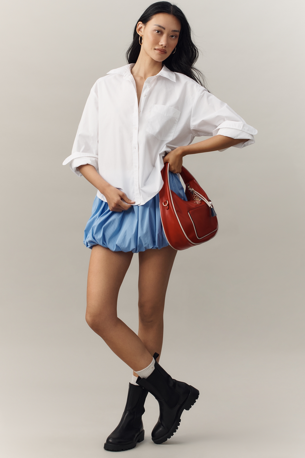 Maeve Shrunken Bennet 100% Cotton Buttondown Shirt