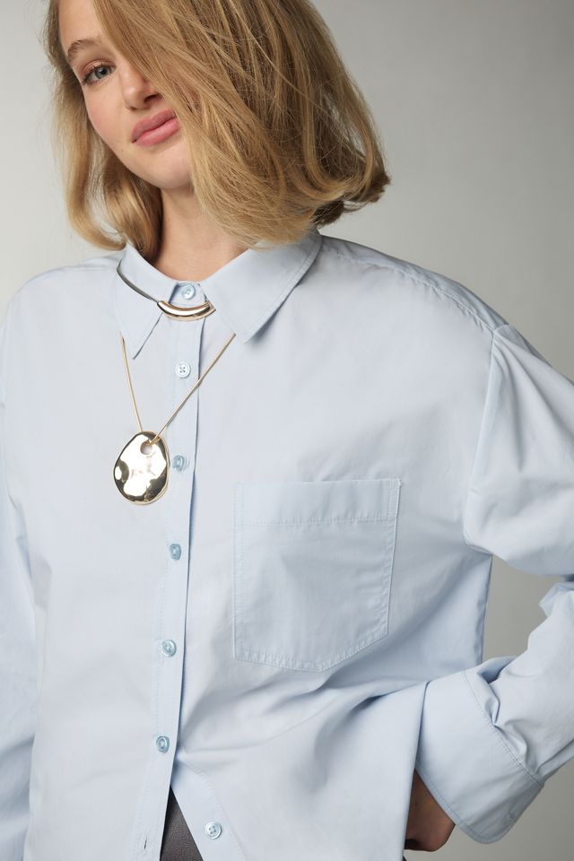 Maeve Shrunken Bennet 100% Cotton Buttondown Shirt thumbnail 4