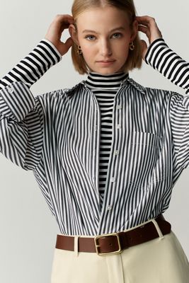 Maeve Shrunken Bennet 100% Cotton Buttondown Shirt