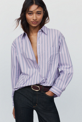 Maeve Shrunken Bennet 100% Cotton Buttondown Shirt