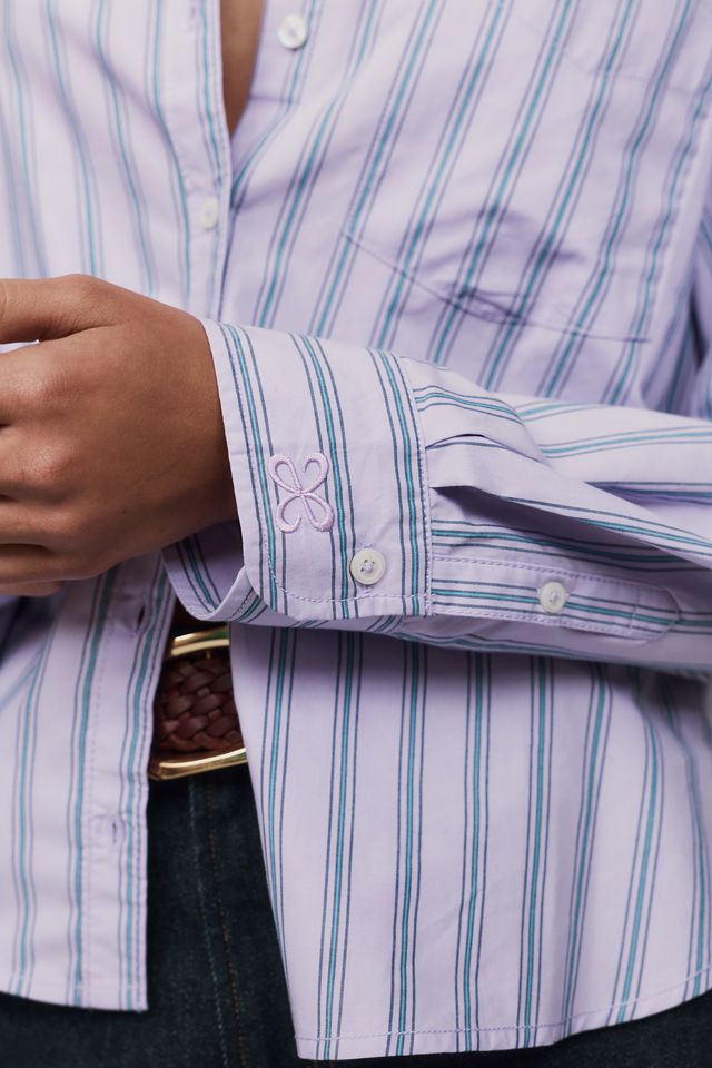 Maeve Shrunken Bennet 100% Cotton Buttondown Shirt #1