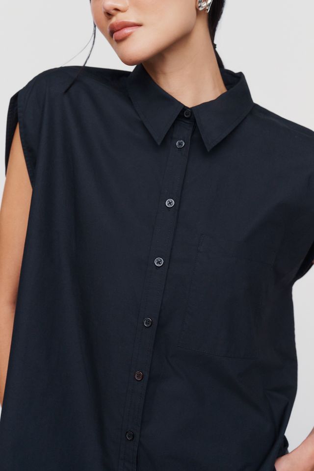 Maeve 100% Cotton Round Hem Buttondown Shirt #2