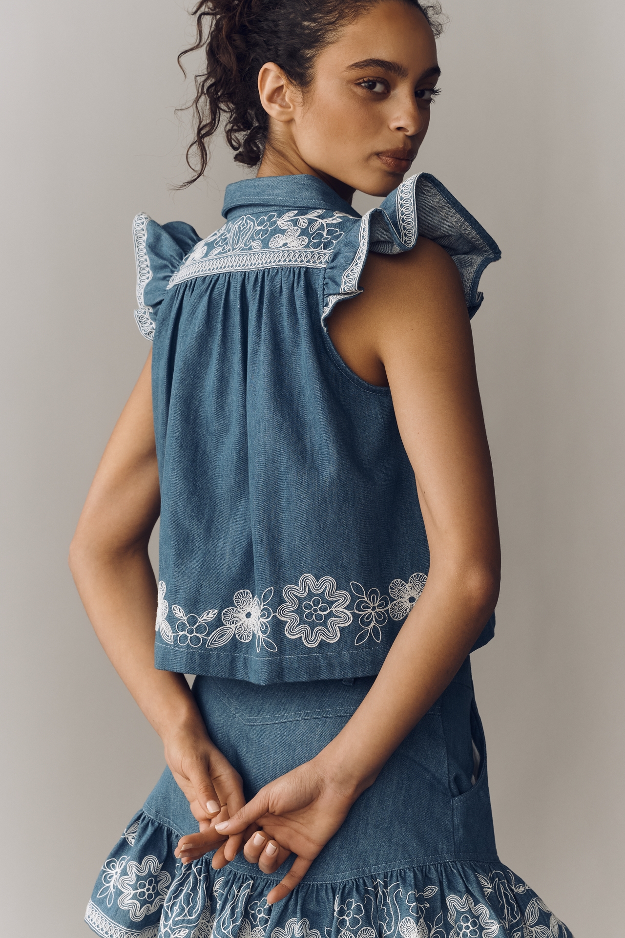 Love The Label Cotton Mika Ruffle Top