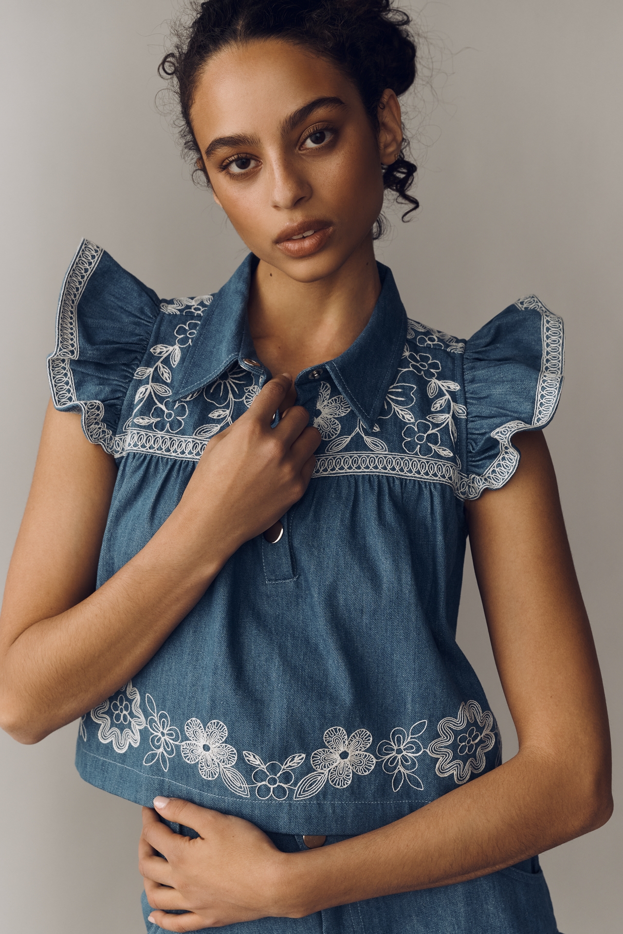 Love The Label Cotton Mika Ruffle Top